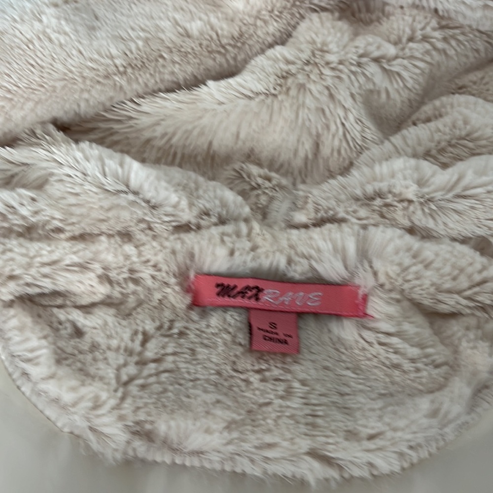 Vintage Full Zip Hooded Faux Fur Jacket Size S - Picture 10 of 12